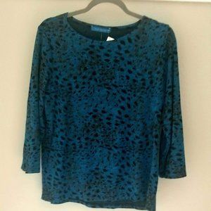 Cut Loose Animal Print 3/4 sleeves top